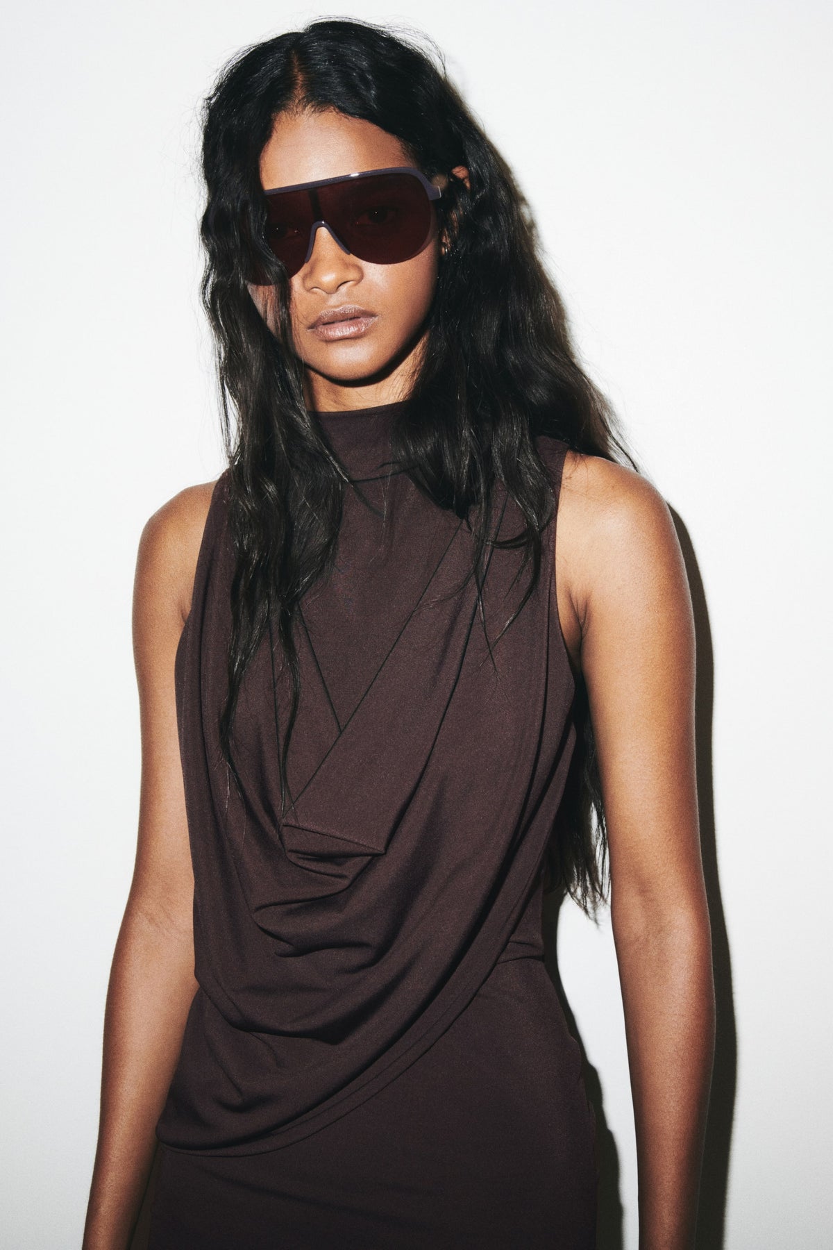 Draped jersey dress