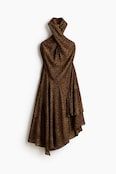Asymmetric halterneck dress
