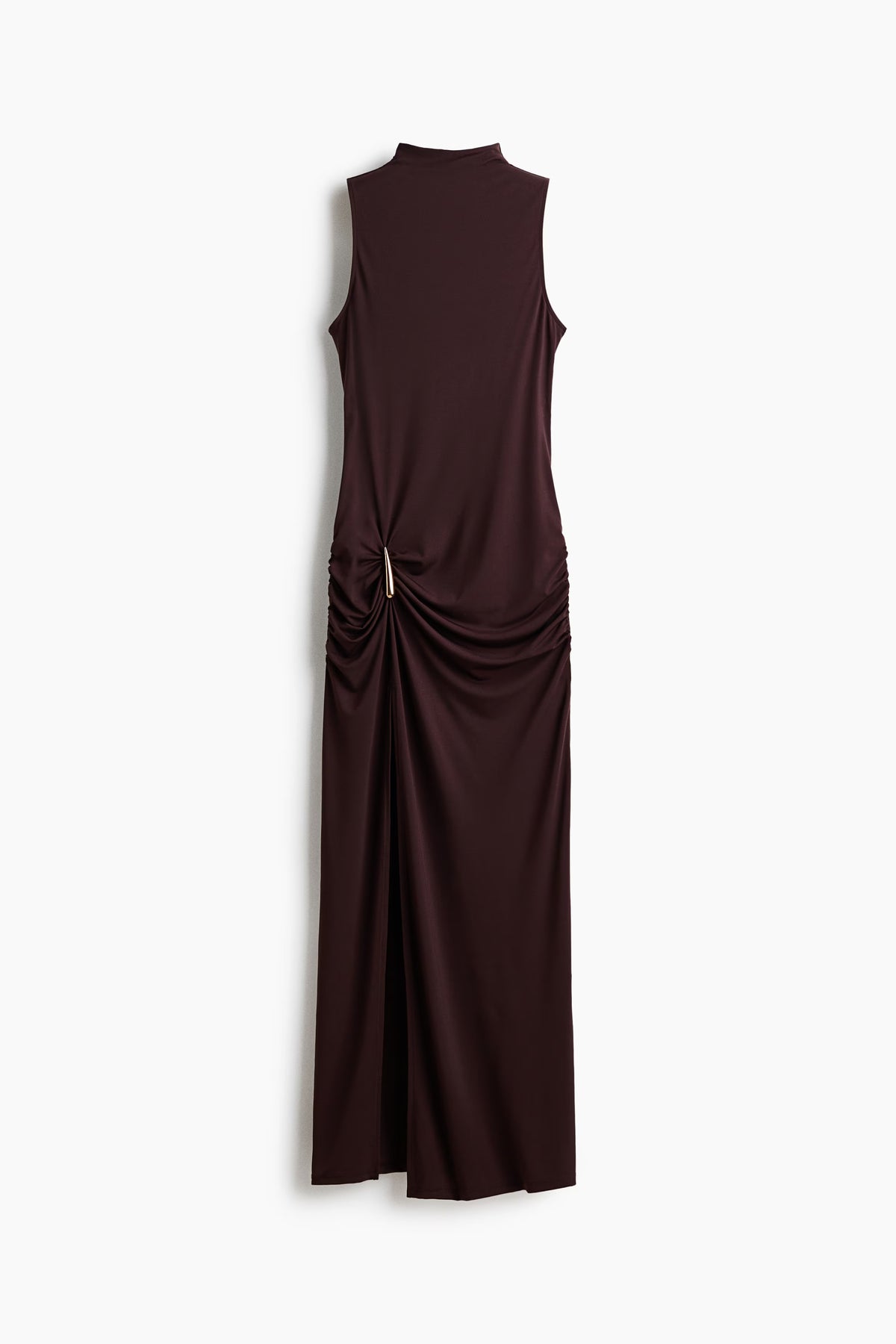 Metal-detail draped dress