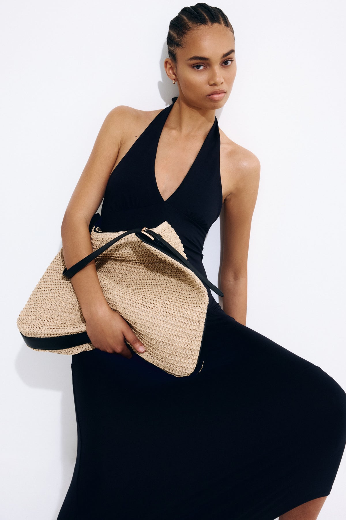 Maxi halterneck dress
