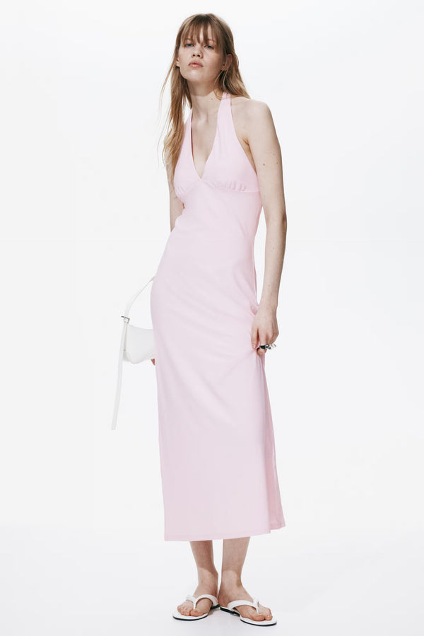 Maxi halterneck dress