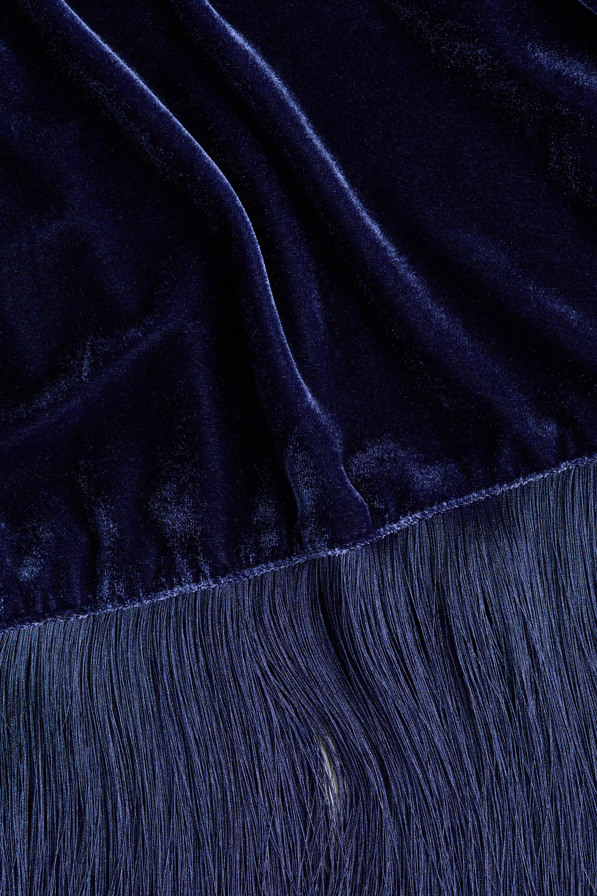 Fringed velvet dress