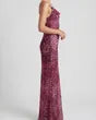Purple Tie-back Maxi Animal Dress