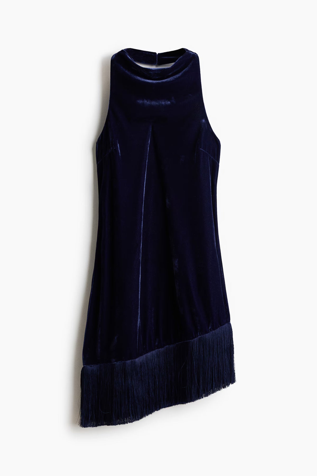 Fringed velvet dress