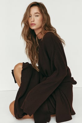 Rib-knit dress