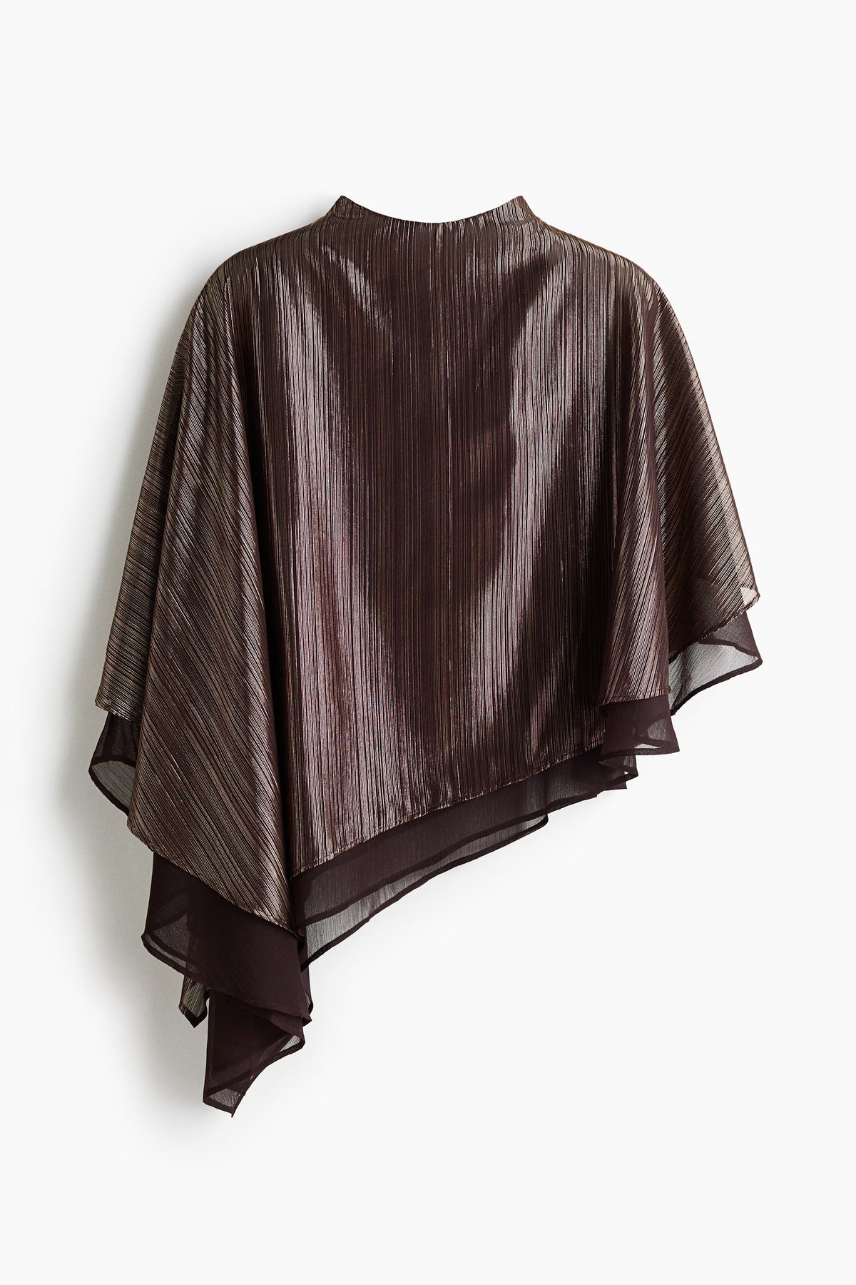 Asymmetric turtleneck cape