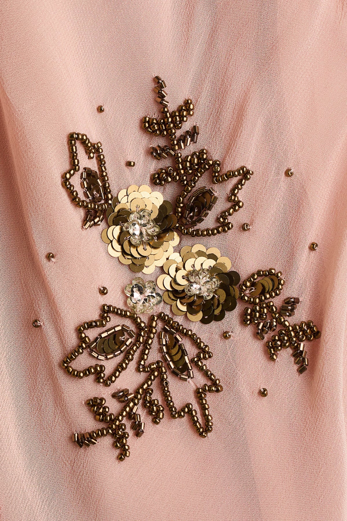 Embellished cowl-neck dress
