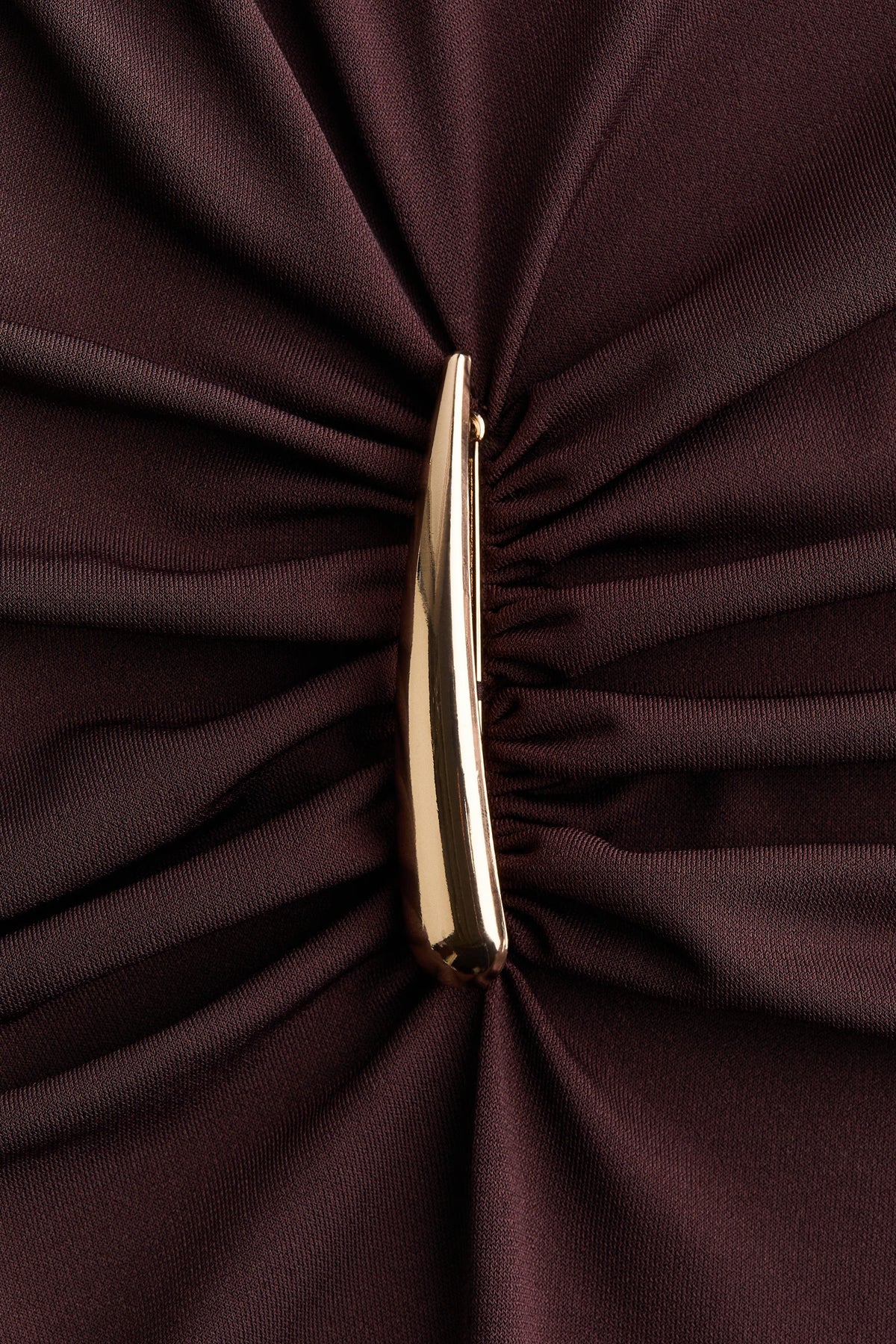 Metal-detail draped dress