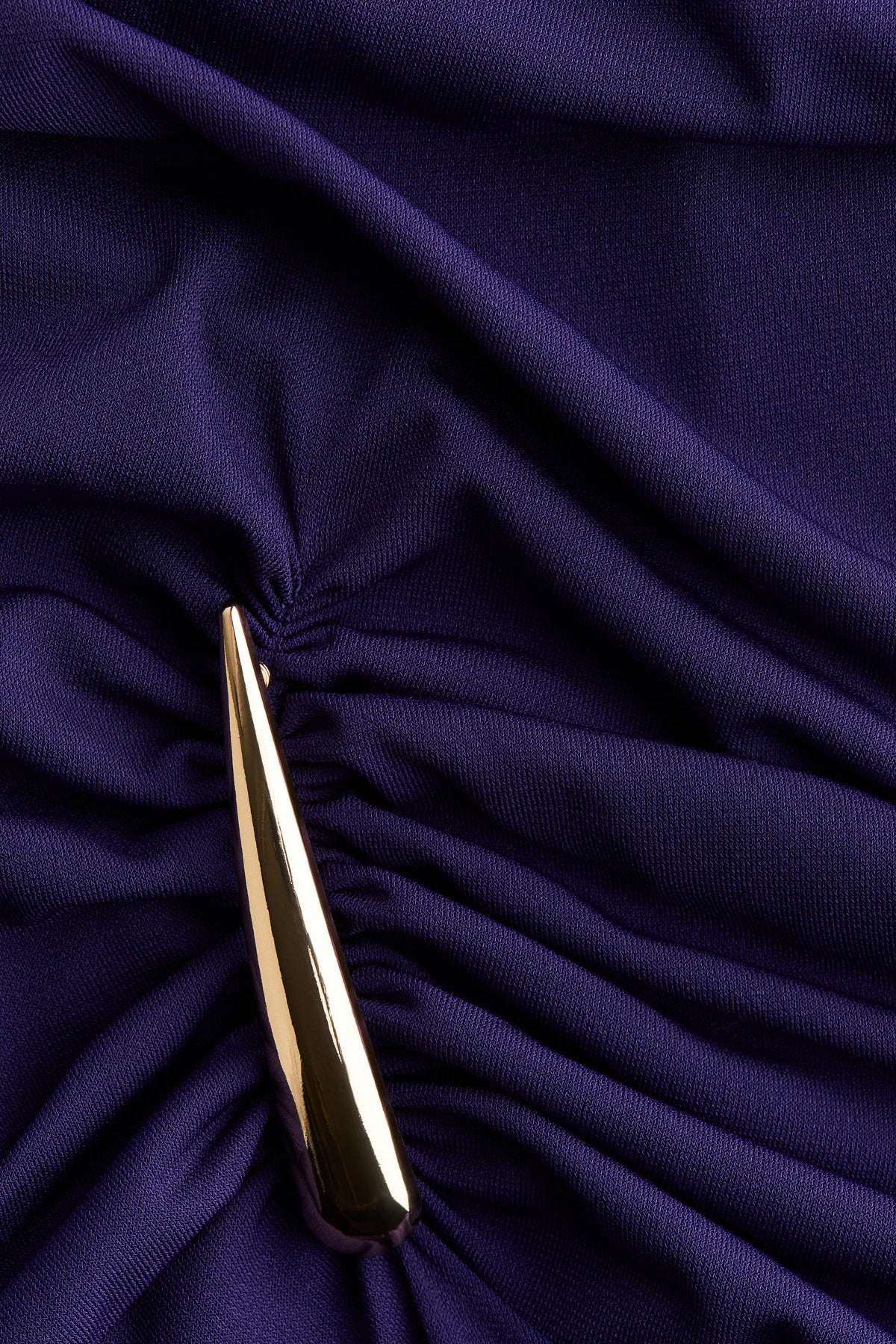 Metal-detail draped dress